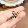 Venta al por mayor de fábrica Populares Pendientes de Peridoto Natural Plata S925 Incrustados Piedra Principal 6*6 Joyería de Lujo Venta Directa de Fábrica