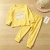 Conjunto de ropa interior térmica para niños para otoño e invierno, con diseños de dibujos animados, adecuado para niñas pequeñas, disponible en stock de fábrica