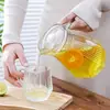 Jarra de Agua Fría de Vidrio, Resistente a Altas Temperaturas, Tetera de Gran Capacidad, Vaso de Agua Fría para el Hogar, Recipiente para Agua Hirviendo, Jarra para Jugos, Jarra