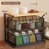 Estante de almacenamiento de escritorio para cafetera, juego de té, portavasos, especias de cocina, bocadillos, escritorio de oficina, almacenamiento multicapa universal tipo cajón