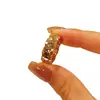 Anel Largo Rombudo Cravejado de Diamantes Usado, Anel de Dedo Indicador Empilhável Cruzado Totalmente Cravejado de Diamantes Estilo Chanel Luxo Leve