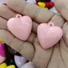 Llavero Colgante Corazón de Melocotón Acrílico Color Sólido Aceite Brillante Agujero para Colgar Corazón DIY Estilo Coreano Colgante Agujero Colgante Accesorios de Joyería