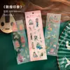 Encuentra Pegatinas de Lámina de Oro Tridimensionales de Dunhuang, un Juego de Tres, con Sombras de Algas Flotantes y Sombras de Ciervos de Ensueño, Decoración de Diario Estilo Chino