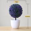Sakura Bola de Neve Planta Simulada Vaso Bola de Grama Bonsai Árvore Pequena Decoração para Casa Ornamento de Flor Criativo Mini Pequena Bola Redonda
