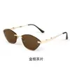 Nuevas Gafas de Sol Poligonales Sin Marco Transfronterizas para Hombres, Gafas de Estilo Europeo y Americano, Gafas de Sol con Sombrilla Anti-UV para Conducir para Mujeres