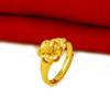 Anillo Nuevo Color Arena Dorada 2023 Anillo de Zorro Chapado en Oro al Vacío de Latón Anillo de Oro Rosa de Moneda Europea Joyería de Moda