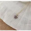 Joias Europeias e Americanas, Colar Pingente Borboleta Pequena Fresca Multicolorido, Corrente Simples Elegante para Clavícula, Colar da Floresta da Moda