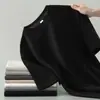 Camiseta Waffle para Hombre de Manga Corta Cuello Trasero Tendencia Verano Ropa Guapa Casual Media Manga Verano Negocios Tops