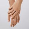 Anillo de alas de ángel con luz nocturna, anillo de pareja de plata de ley S925 con apertura de nicho de alta sensibilidad.
