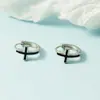 Brincos em forma de cruz, argolas vintage, brincos pequenos para mulheres, estilo de Hong Kong, design de gota de óleo, tarrachas elegantes, luxo leve, unissex, descolados e estilosos, únicos