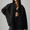 Primavera 2026 Europeu e Americano Transfronteiriço Nova Moda Top com Lantejoulas e Fio de Ouro Gola Alta Jaqueta Solta Roupa Exterior Jaqueta Casual