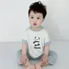 Conjunto de roupas para bebê, calça cropped de verão, conjunto de verão fino de modal para bebê, pijama de duas peças, roupa para casa com ar condicionado