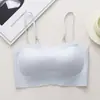 Sutiã cor da pele, sem costura, invisível e amigo da pele para mulheres com pouco busto, apresentando design push-up, opções plus size, estilo regata e alças finas para um lindo decote nas costas.