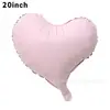 Nuevo globo de película de aluminio con forma de corazón torcido de 20 pulgadas color caramelo rojo de moda corazón curvo globo de helio decoración de fiesta