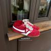 Versión de Piel de Vaca Zapatos de Entrenamiento Alemanes Rojos Retro para Mujer 2026 Nuevos Tenis Casuales de Bloques de Color con Aumento Oculto de Altura para Mujer