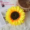 Cabeza de flor de girasol flor artificial manualidades haciendo material de flor girasol simple fresco flor de seda al por mayor decoración del hogar