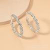 Brincos de Argola Statement de Novo Design de Nicho de Alta Qualidade Transfronteiriços, Modernos e Minimalistas, Estilo Cool com Aplicações de Strass