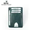 2020 venta caliente bolsa para tarjetas de fibra de carbono RFID antirrobo cepillado ligera y delgada moda europea y americana bolsa para tarjetas de identificación cubierta de tarjeta de piel de vaca