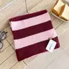 Bufanda Larga de Punto con Rayas Contrastantes Estilo Coreano para Mujer, Protección contra el Frío Otoño/Invierno Calidez Protección para el Cuello Atmósfera de Alta Gama Polaina Versátil para el Cuello