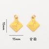 Ping An Joy Colgante de Oro Arena Colgante Pulsera DIY Accesorios de Pulsera Gufa Oro Marca Xiaofu Accesorios de Cuentas de Campana
