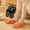 Pantuflas Simples de Suela Gruesa para Mujer, para Parejas Nuevas, de Cruce de Fronteras, con Sensación de Pisada Firme, Pantuflas de Verano para Interior, Hogar, Baño para Mujer