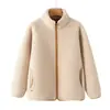 Chaqueta de Invierno Gruesa con Forro de Terciopelo, Acolchada de Algodón Cálido, Abrigo Holgado, Tops Casuales Versátiles de Talla Grande para Mujeres de Mediana Edad y Mayores