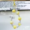 Chica Creativa Cadena de Teléfono de Caramelo con Cuentas Dopamina Llavero de Pastel con Cuentas Pintadas a Mano Accesorios para Bolsos Mismo en Vivo