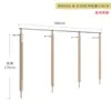 Estante de exhibición para tienda de ropa madera de mar acero inoxidable montado en la pared simple colgante lateral de piso estante de exhibición tienda de ropa de mujer estante de ropa