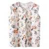 Cárdigan de algodón puro Chunzhi para mediana edad y personas mayores, talla grande, corte holgado, sudadera fina de verano con estampado floral, top tipo camiseta para personas mayores