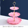 Celebridade da Internet Prato de Frutas Multicamadas Doméstico Prato de Doces e Salgadinhos Prato de Frutas Prato de Pontos Rack de Sobremesas para Sala de Estar Criativo de Luxo Leve Três Camadas
