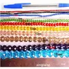 Contas de vidro cristal soltas contas de colar pulseira diy feito à mão material para enfiar contas contas de roda cor banhada contas planas de 6mm