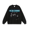 Camiseta de manga larga lavada y desgastada con personaje de rap hip hop americano para hombre y mujer, hip hop, vintage, holgada, básica, transfronteriza
