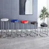 Mostrador de Cafetería Taburete Alto Acero Inoxidable Taburete Redondo Taburete de Barra Cajero de Arcade Estable Duradero Taburete Alto Informal