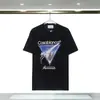 260g Nuevo Producto de Exportación Camiseta de Manga Corta Casablanca con Estampado de Logo de Letra y Camiseta de Manga Corta con Cuello Redondo