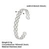 Pulsera de Pareja de Moda Nueva Pulsera Coreana Abierta Hueca Onda Diamante Entrada Lujo Acero Inoxidable 304