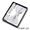 Corbata de moño Estilo Nuevo, Pañuelo Cuadrado, Gemelos Caja de Regalo Set de 3 Piezas, Accesorios de Camisa de Moda para Hombre, Hebilla de Corbata de Moño Multicolor