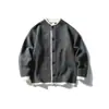 Ropa Vintage 2025 Otoño/Invierno Nuevo Suéter Cardigan Falso de Dos Piezas para Hombre Tendencia Holgado Borde Enrollado Chaqueta Suéter de Punto
