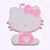 Popular Dibujo Animado Sentado Gato Kt Accesorios de Esmalte Coloridos Dijes para Bolsos DIY Materiales para Joyería Hecha a Mano