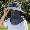 Chapéu Masculino de Verão Proteção Solar Filtro Solar Tendência Chapéu de Sol Escalada Pesca ao Ar Livre Chapéu de Sol de Pescador