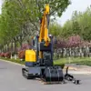 Escavação de tubo de esgoto mini escavadeira cabine totalmente fechada máquina de vala escavadeira de esteira 35