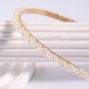 Diadema de perlas estilo coreano con pinza para el cabello de alta calidad, sensible a la presión, estilo inmortal, estilo Mori, combina con todo, súper inmortal, color blanco.
