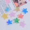 Estrella de mar de gradiente de colores, caricatura, cadena para teléfono móvil DIY, con agujero, joyería de cuentas, accesorios de pegamento cremoso, accesorios de resina, pesando jin