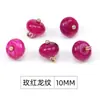 Cuentas Planas de Piedra Natural Botones Estilo Chino Hebilla Redonda Hanfu Qipao Accesorios Botones de Jade con Patas