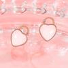 Pendientes de Bloqueo Blancos de Moda Distintivos Pendientes de Imitación de Jade Blanco Estilo Nacional para Mujer Simples Artísticos de Gama Alta Pendientes Dulces de Corazón con Bloqueo