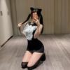 Uniforme de Empregada Sexy Lianyungang Saia de Quadril Pura Luxúria Traje Âncora Pura Luxúria Menina Sexy Roupa Íntima Sexy Oca para Mulheres
