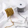 Cadena de Eslabones de Bambú de Acero Inoxidable, Cadena Recta Sencilla, Cadena Básica Minimalista, Estilo Ins, Accesorios para Collar de Bricolaje con Varilla de Conexión