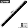 Regla de acero inoxidable con escalas métricas e imperiales negras, escuadra para carpintería, regla para trazar líneas, regla de acero de 15/30 cm, papelería