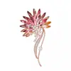 Broche de Pena Yingyan de Alta Qualidade Versátil Elegante Cristal Degradê Acessório de Broche Flor de Luxo Leve