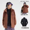 Chaqueta de dos piezas para mujer estilo Luotuo, tres en uno, cortavientos, resistente al agua, cálida, ropa para senderismo y montañismo al aire libre para hombre