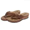 Transfronterizo 2021 Verano Europeas y Americanas Cuñas Retro Florales Súper Cómodas Punta Redonda Chanclas Sandalias Casuales para Mujer Chanclas